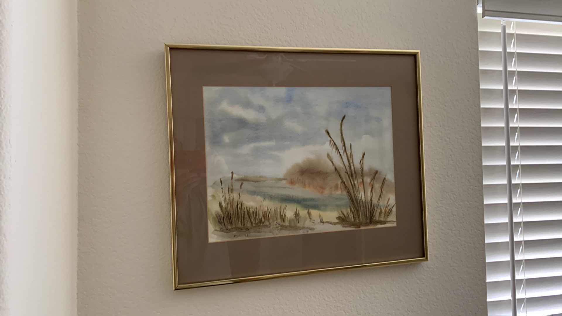 Photo 1 of SIGNED WATERCOLOR BEACH PRINT 20” X 17”