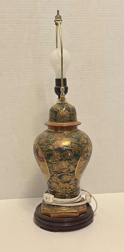 Photo 2 of JAPANESE LANDSCAPE PATTERN LAMP (SINGLE)
23” FROM BASE TO TOP OF HARP