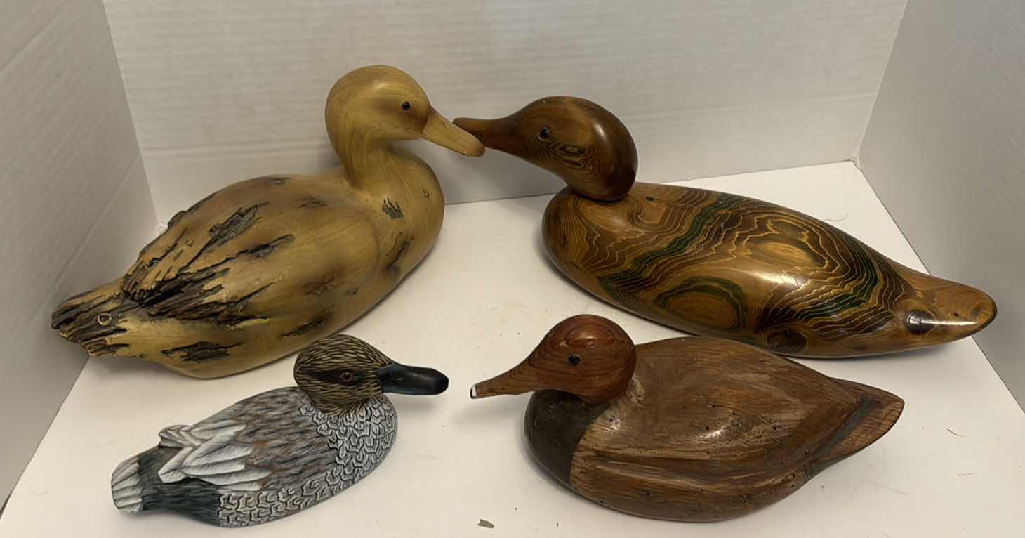 Photo 6 of LOT OF 4 DUCK DECOYS