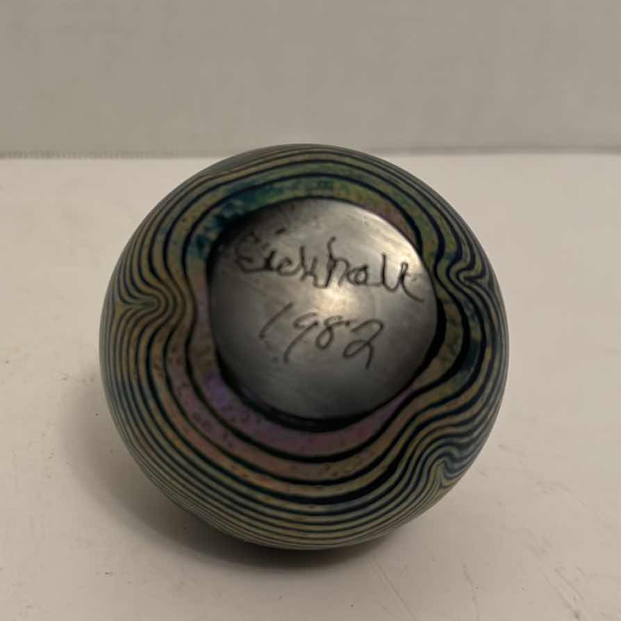 Photo 2 of SIGNED AND DATED  1982 ROBERT EICKHART PAPERWEIGHT