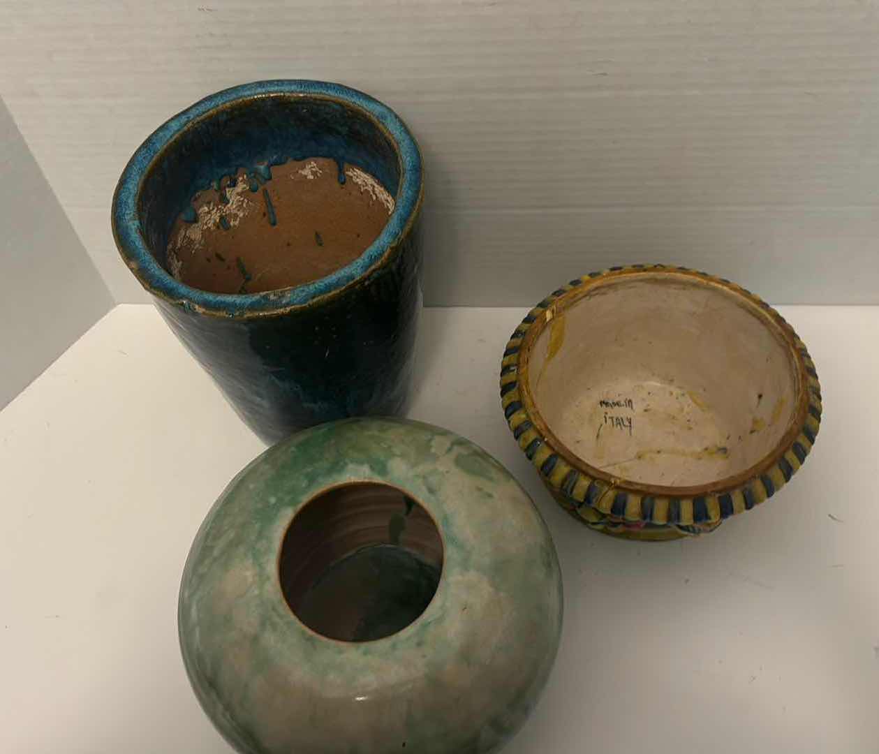 Photo 1 of 3  GLAZED POTTERY PIECES