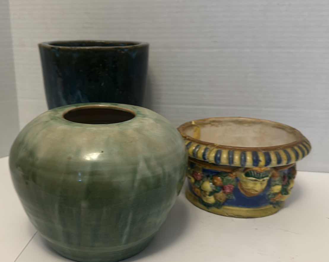 Photo 2 of 3  GLAZED POTTERY PIECES