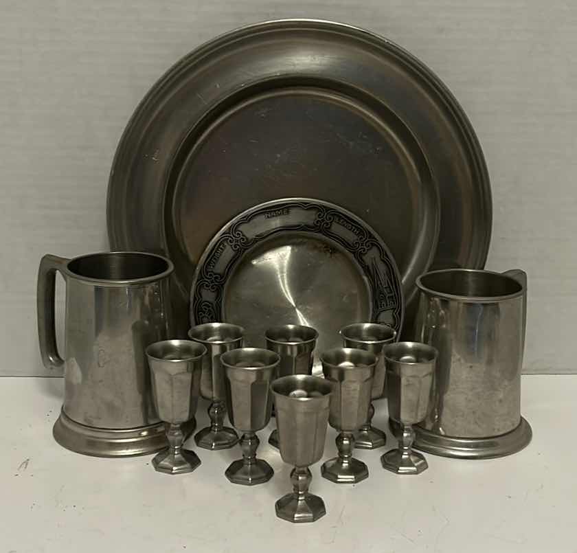 Photo 1 of ASSORTED PEWTER DINNERWARE