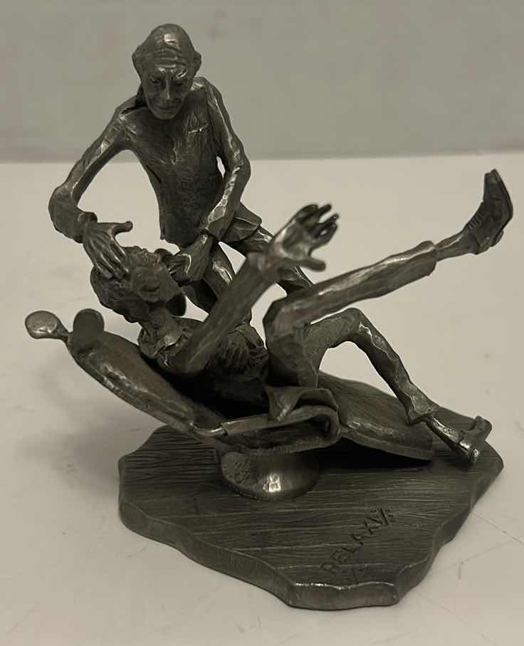 Photo 2 of HERITAGE PEWTER “RELAX” DENTIST SCULPTURE