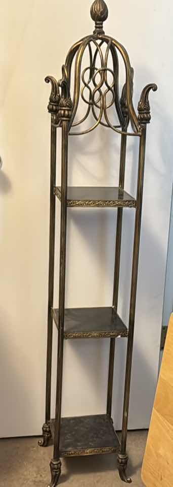 Photo 1 of ORNATE METAL STAND WITH GRANITE SHELVES 53” X 8.5”