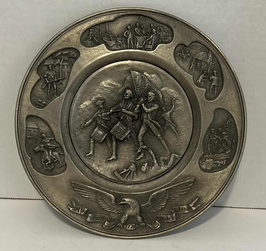 Photo 1 of HUDSON PEWTER DECLARATION OF INDEPENDENCE PLATE