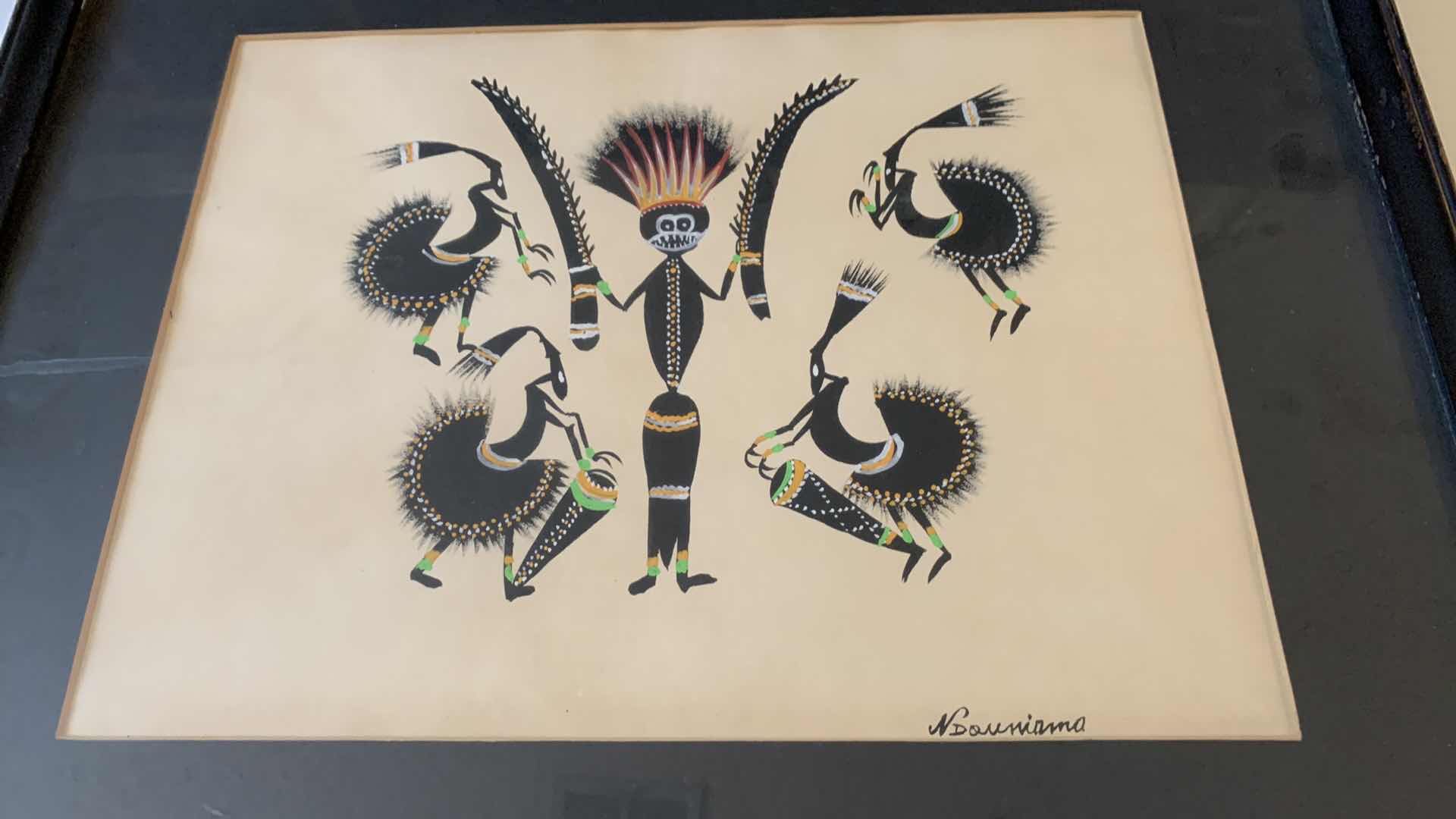 Photo 4 of PAIR OF ORIGINAL AFRICAN INSPIRED ART BY NDOUNIAMA 18” X 16”