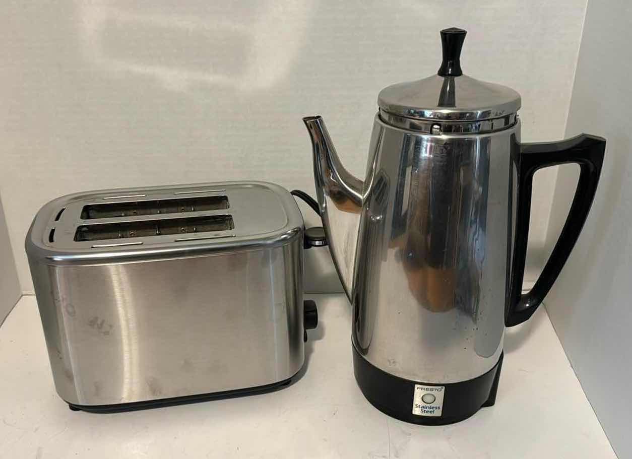 Photo 1 of PRESTO COFFEE MAKER (MISSING CORD) AND TOASTER