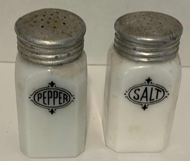 Photo 2 of MILK GLASS SALT & PEPPER SHAKER