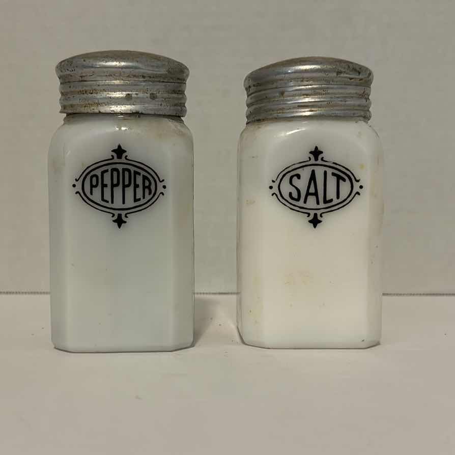 Photo 1 of MILK GLASS SALT & PEPPER SHAKER