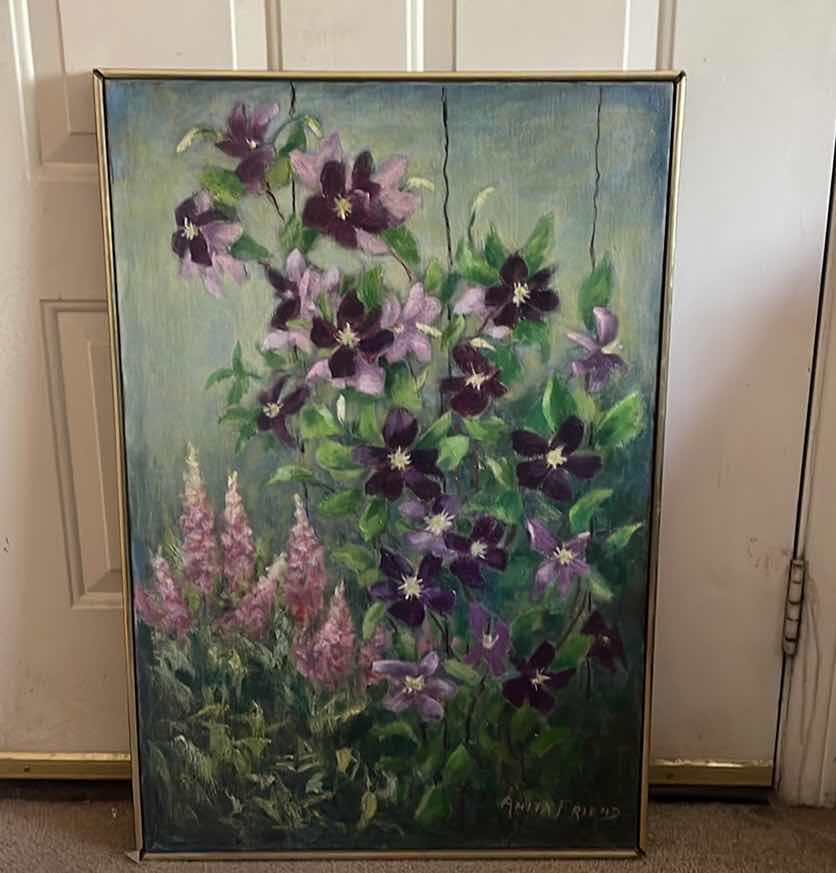 Photo 1 of 2-FRAMED FLORAL ARTWORK 24”X30”H