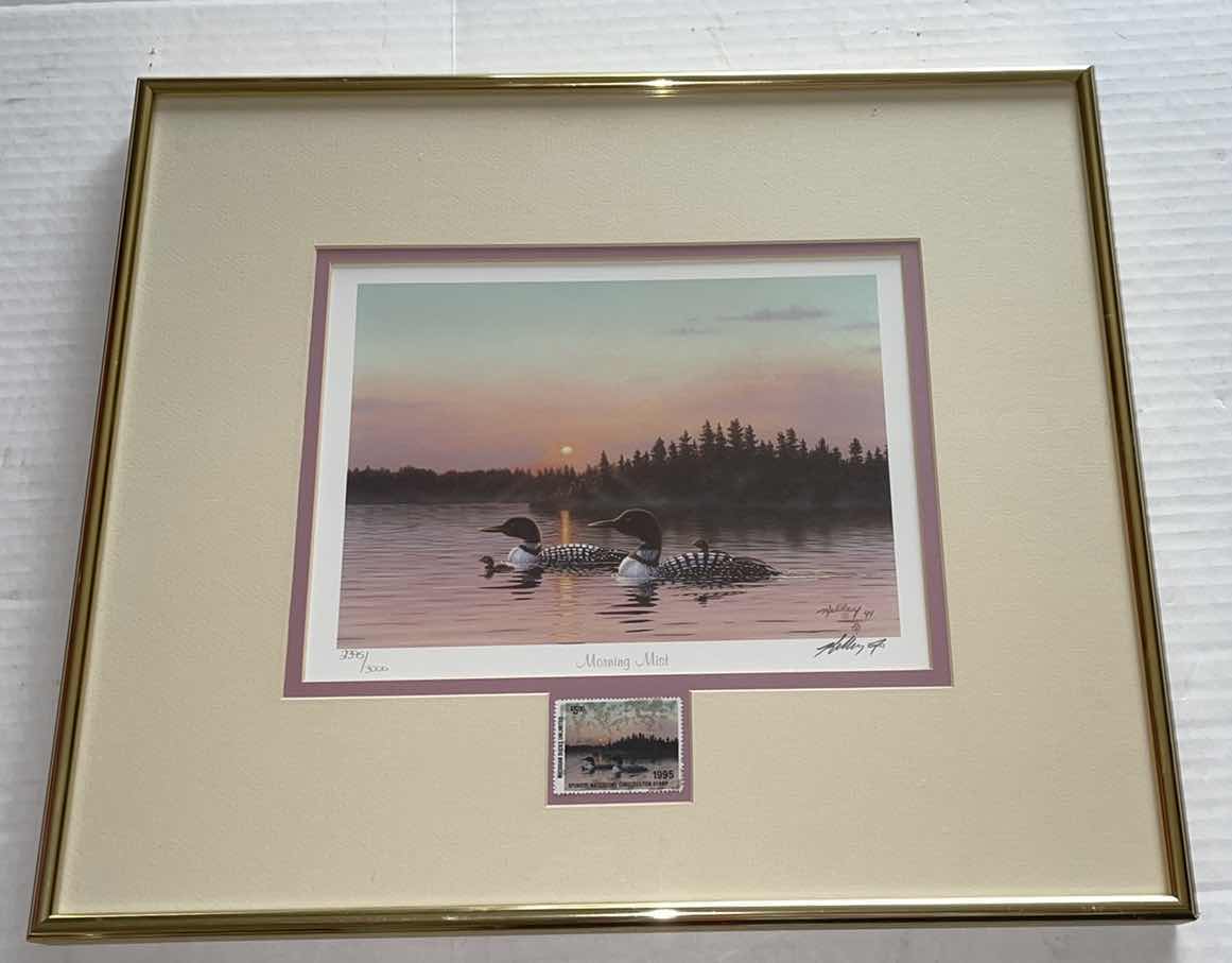 Photo 1 of FRAMED SIGNED RICK KELLEY “MORNING MIST” PRINT #2395 OUT OF 3000 17” X 15”