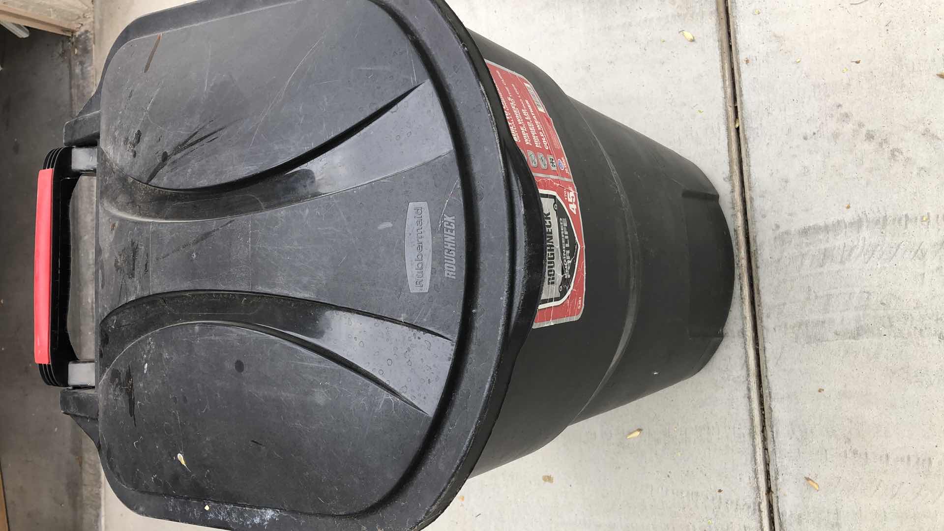 Photo 1 of RUBBERMAID 45 GALLON TRASH CAN