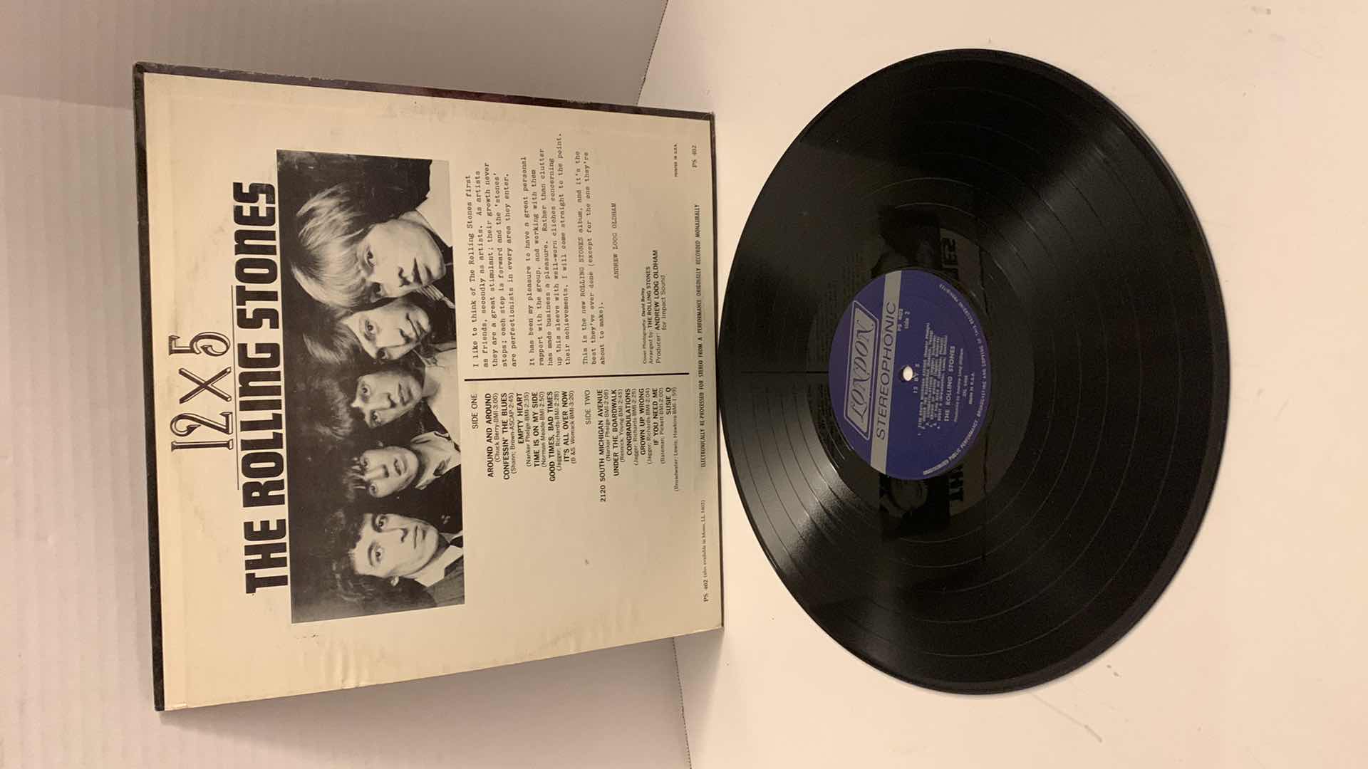 Photo 3 of THE ROLLING STONES “12X5” RECORD ALBUM LONDON PS 402 