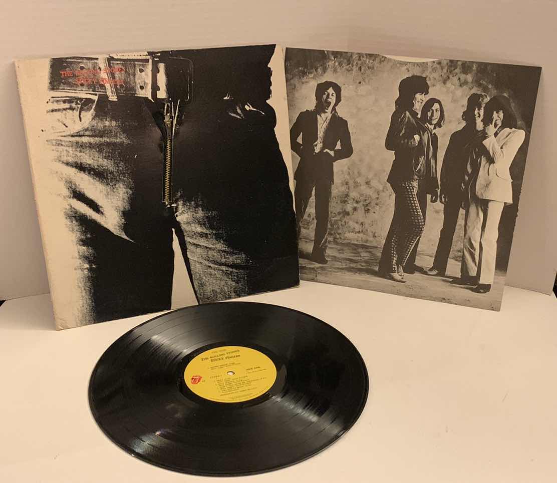 Photo 1 of THE ROLLING STONES “STICKY FINGERS” RECORD ALBUM ROLLING STONES RECORDS