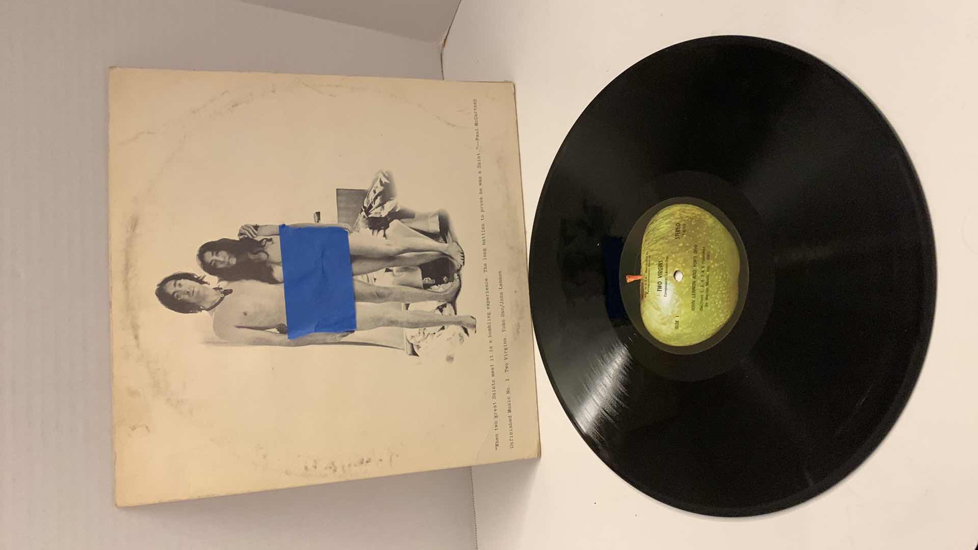 Photo 1 of JOHN LENNON AND YOKO ONO “TWO VIRGINS” RECORD ALBUM