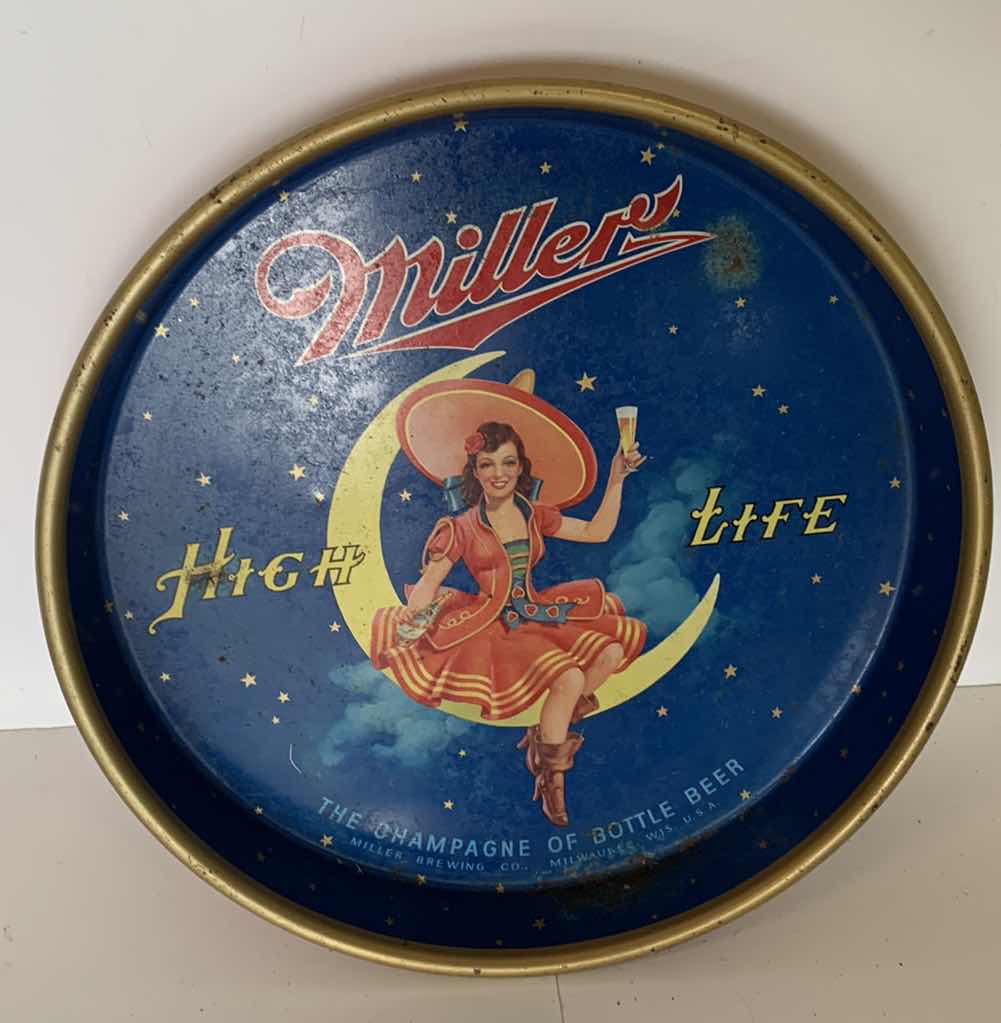 Photo 1 of VINTAGE MILLER HIGH LIFE BEER TRAY