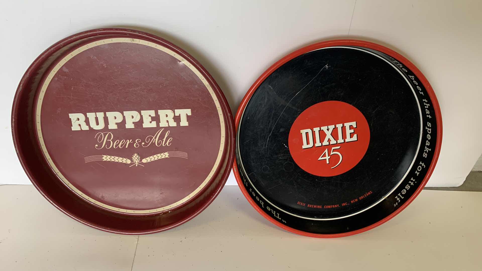 Photo 1 of RUPPERT BEER AND DIXIE 45 BEER TRAYS