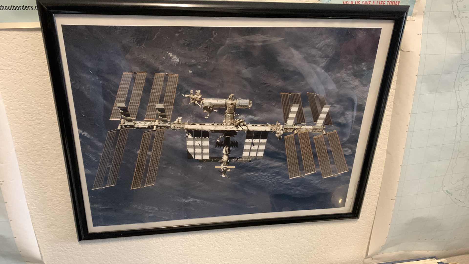 Photo 1 of NASA SPACE STATION FRAMED PRINT 25” X 19”