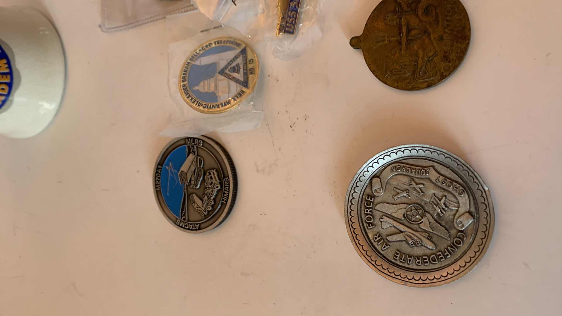 Photo 2 of UNITED STATES NAVY BUTTONS AND PINS AND AIR FORCE ACADEMY VASE