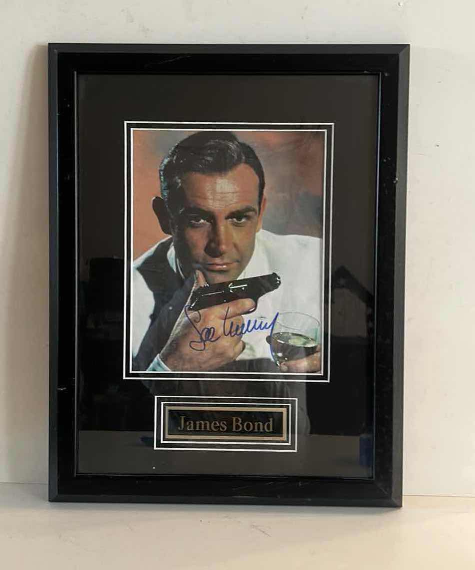 Photo 1 of AUTOGRAPHED CELEBRITY, JAMES BOND “SEAN CONNERY” PHOTO FRAMED 14.5” x 18”