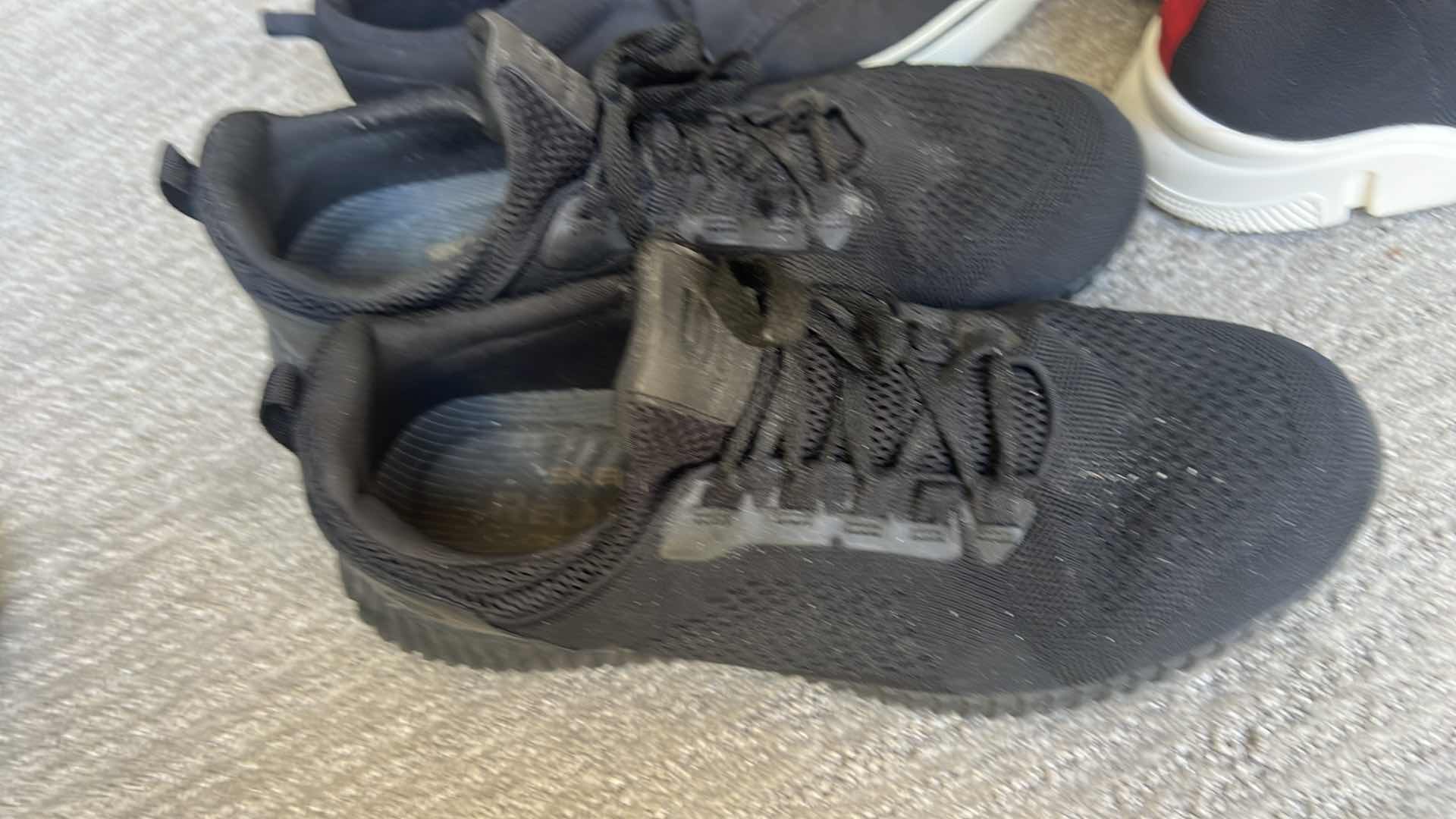 Photo 3 of 3 PAIRS - MEN’S BLACK ATHLETIC SHOES (SIZE 12)