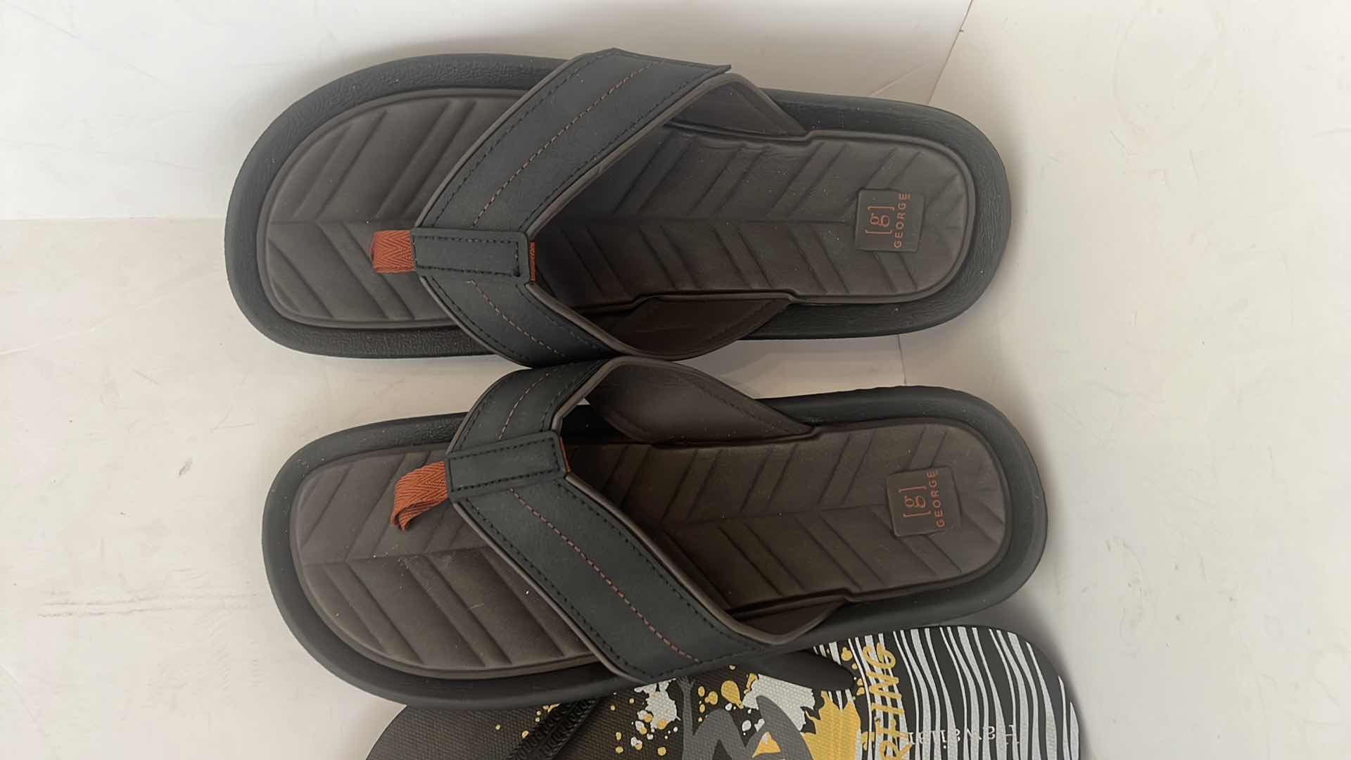 Photo 2 of 3 PAIRS-MEN’S SIZE 12 FLIP FLOPS