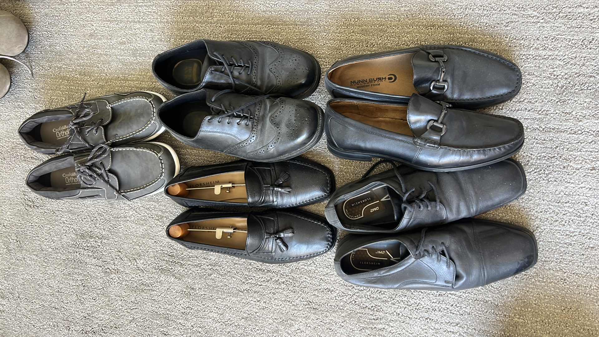 Photo 1 of 5 PAIRS- MEN’S DRESS SHOES (SIZE 12)