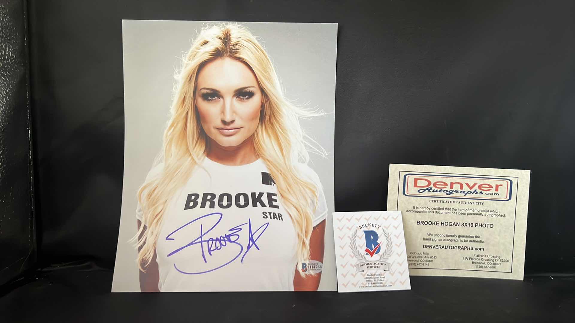 Photo 1 of BROOKE HOGAN - SIGNED AUTOGRAPHED PHOTO W LETTER OF AUTHENTICITY 8” x 10”