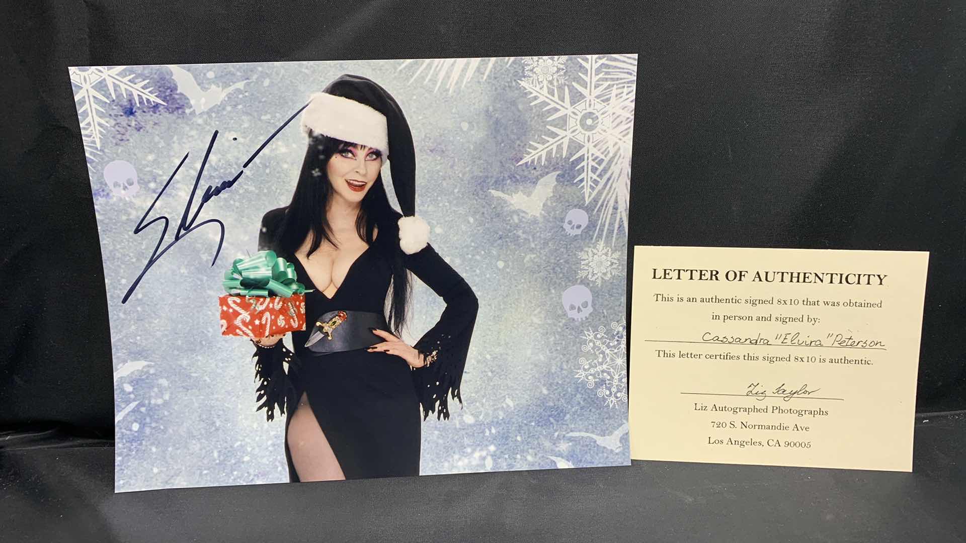 Photo 1 of CASSANDRA ELVIRA PETERSON - SIGNED AUTOGRAPHED PHOTO W LETTER OF AUTHENTICITY 8” X 10”