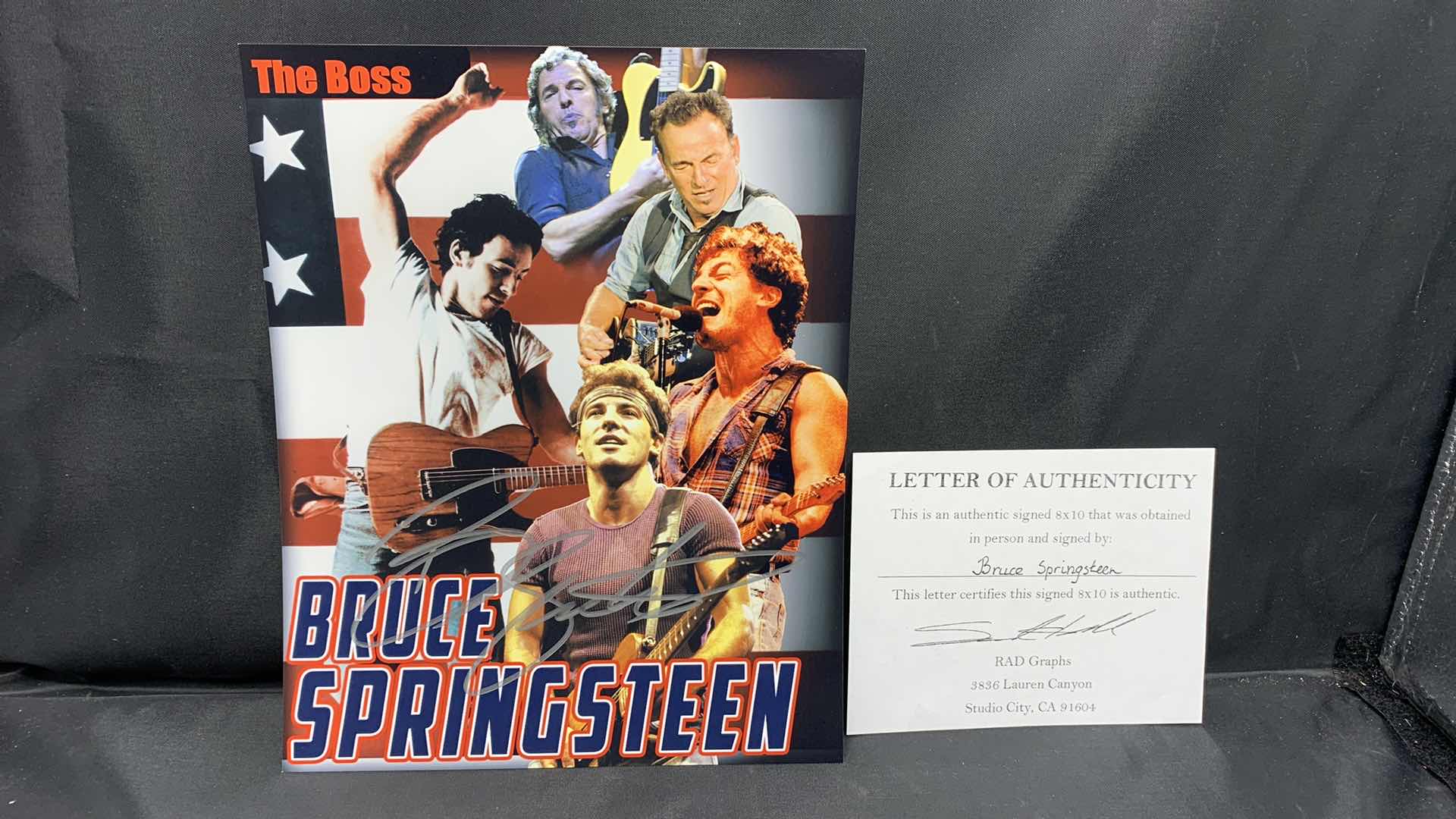 Photo 1 of BRUCE SPRINGSTEEN - SIGNED AUTOGRAPHED PHOTO W LETTER OF AUTHENTICITY 8” X 10”