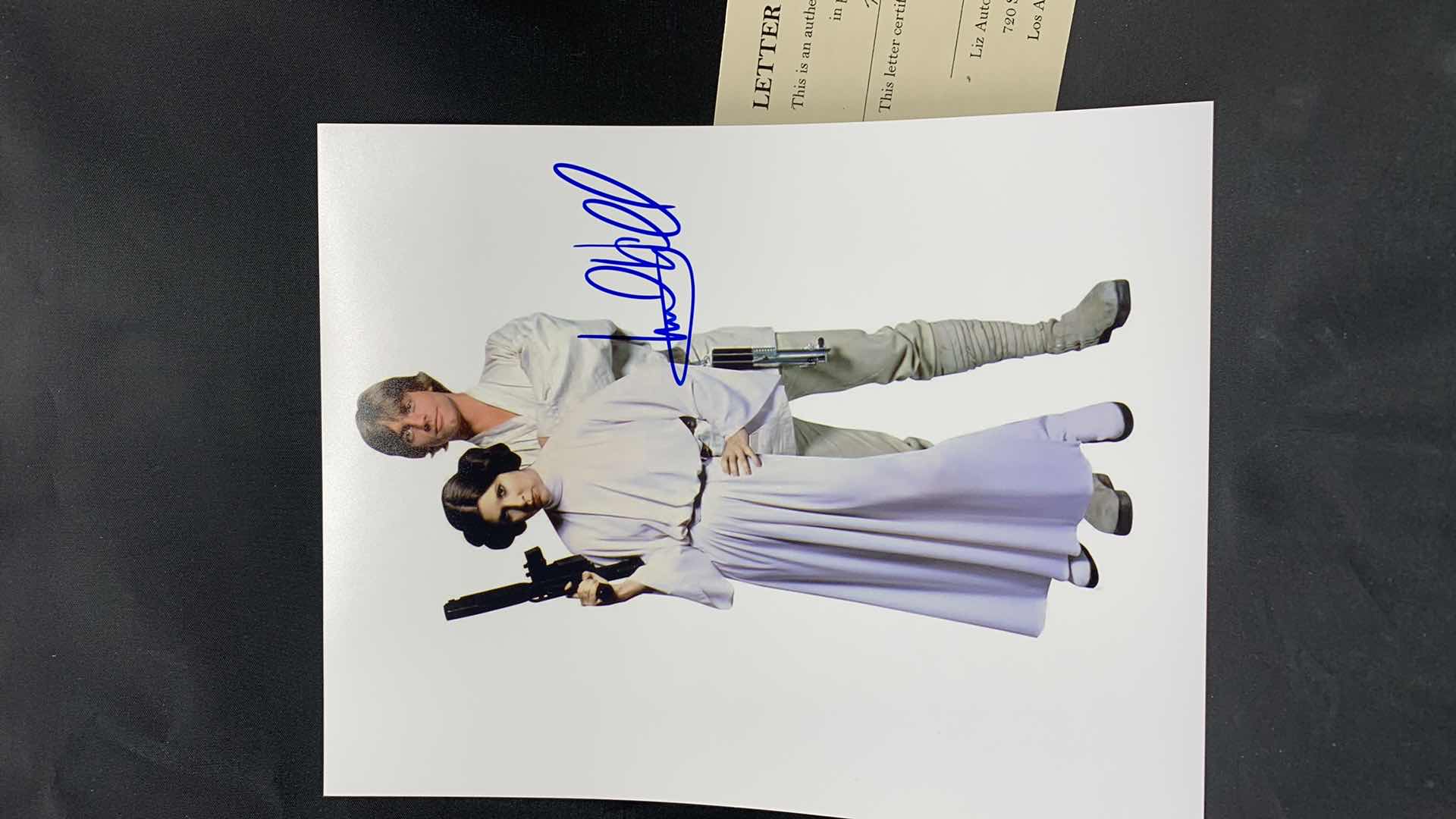 Photo 2 of MARK HAMILL  - SIGNED AUTOGRAPHED PHOTO W LETTER OF AUTHENTICITY 8” X 10”