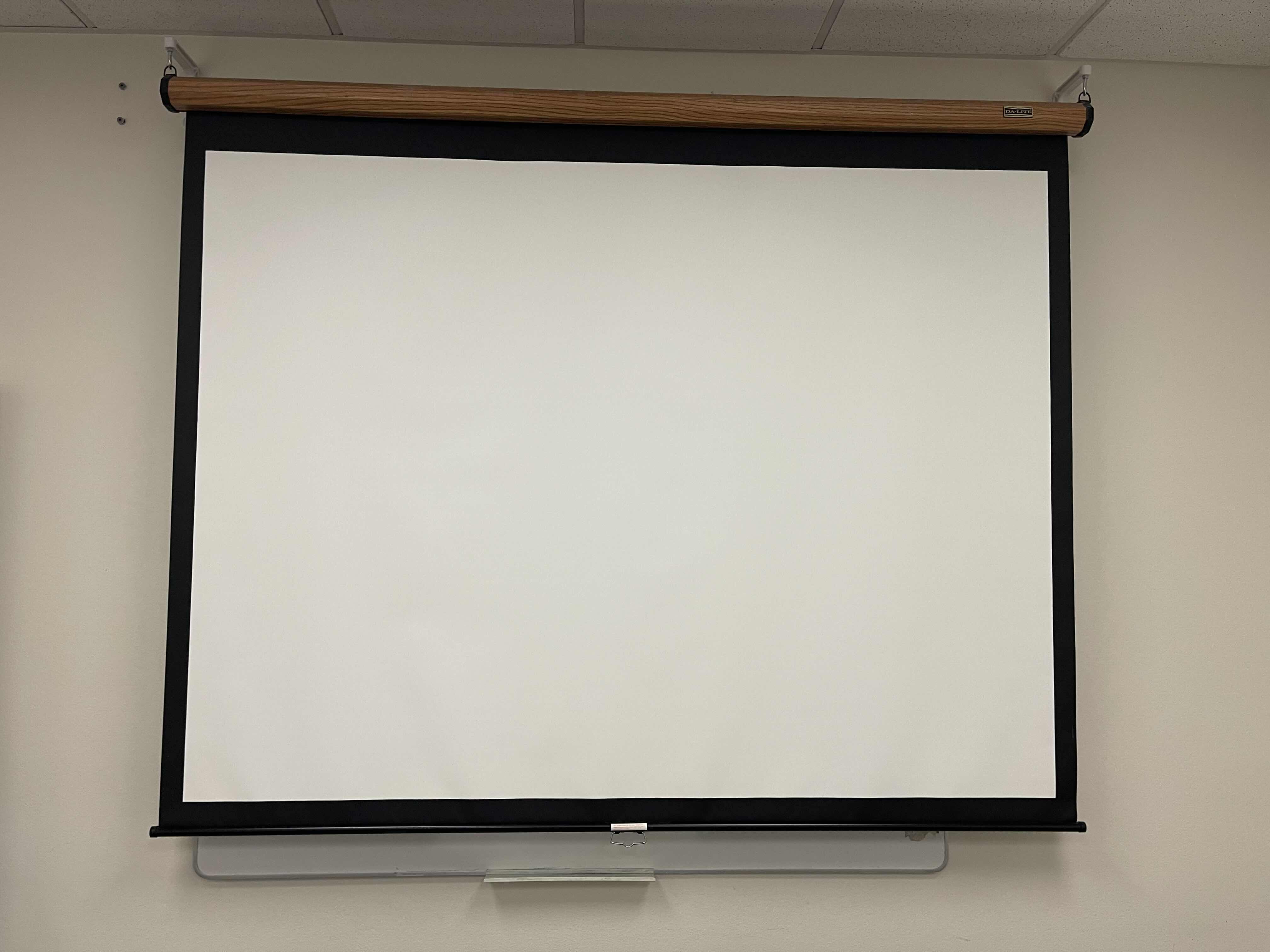Photo 1 of DA-LITE WALL HANG PULL DOWN PROJECTION SCREEN (LARGE) 84” X 72”