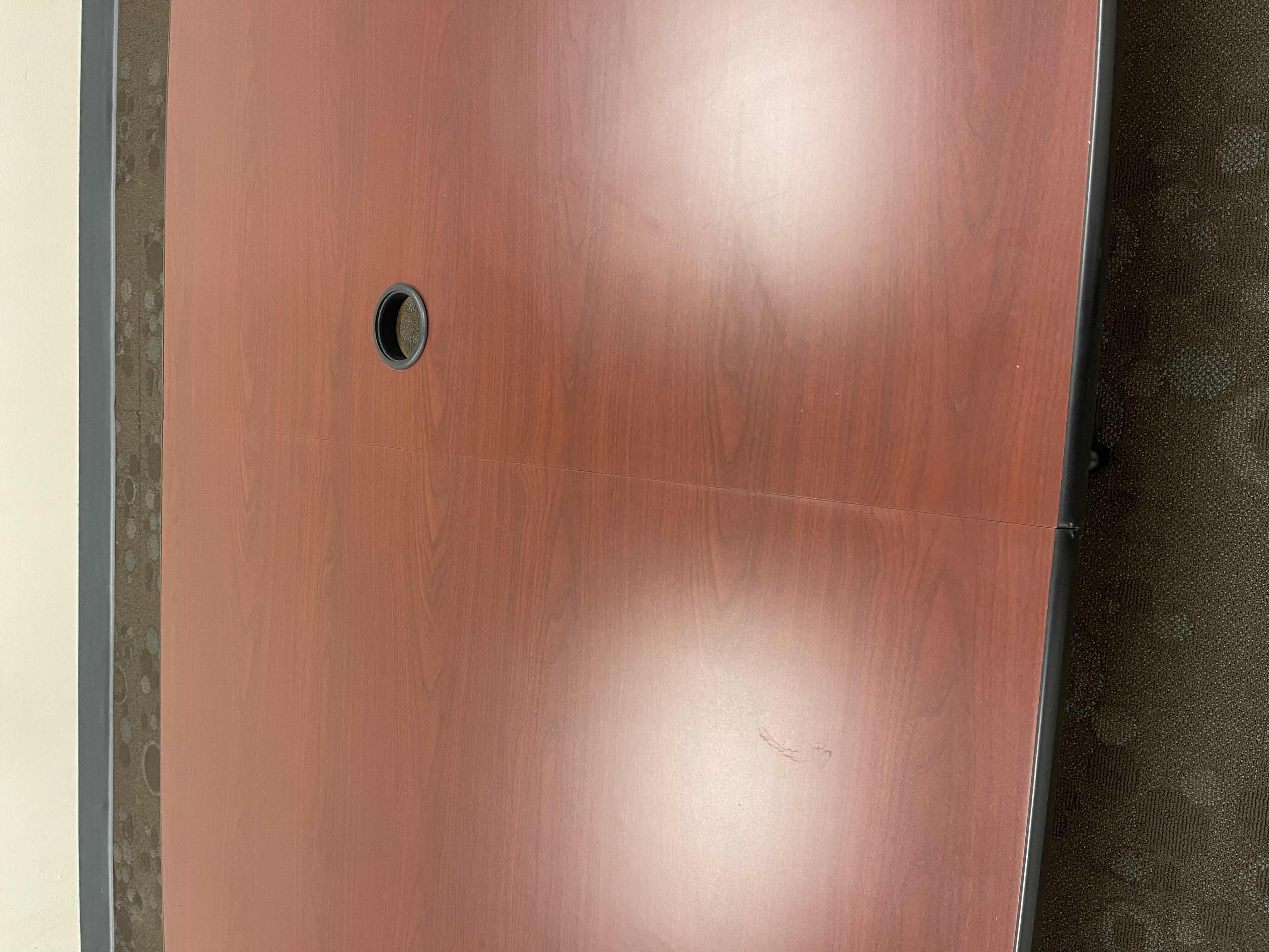 Photo 5 of STEEL CASE CONFERENCE TABLE DARK CHERRY 149” X 47.75” (WIDEST) X H27.75”