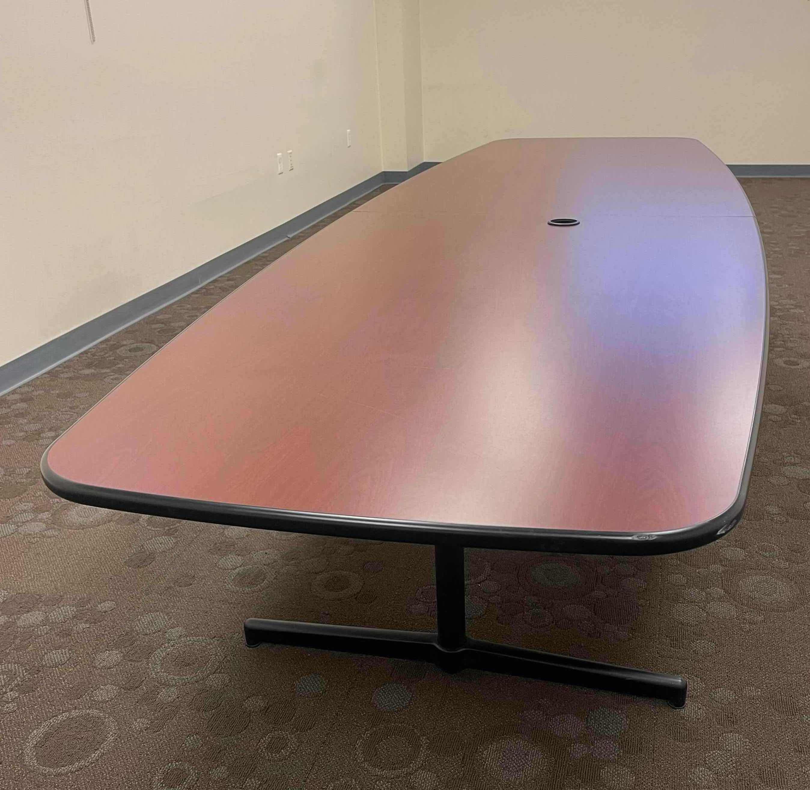 Photo 1 of STEEL CASE CONFERENCE TABLE DARK CHERRY 149” X 47.75” (WIDEST) X H27.75”