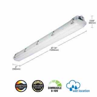 Photo 4 of METALUX 4 FT WHITE INTEGRATED LED INDUSTRIAL VAPORTITE FIXTURE