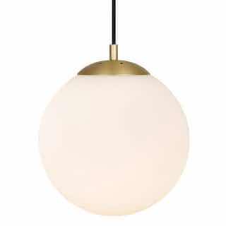 Photo 3 of LIGHT SOCIETY ZENO BRASS MILK GLASS SHADE GLOBE PENDANT LIGHT LS-C175-BB-WH