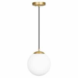 Photo 2 of LIGHT SOCIETY ZENO BRASS MILK GLASS SHADE GLOBE PENDANT LIGHT LS-C175-BB-WH