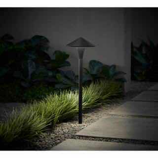 Photo 2 of HAMPTON BAY ANDERSON MATTE BLACK LOW VOLTAGE LED OUTDOOR LANDSCAPE HAT PATH LIGHT KZB1501HX-01/MB