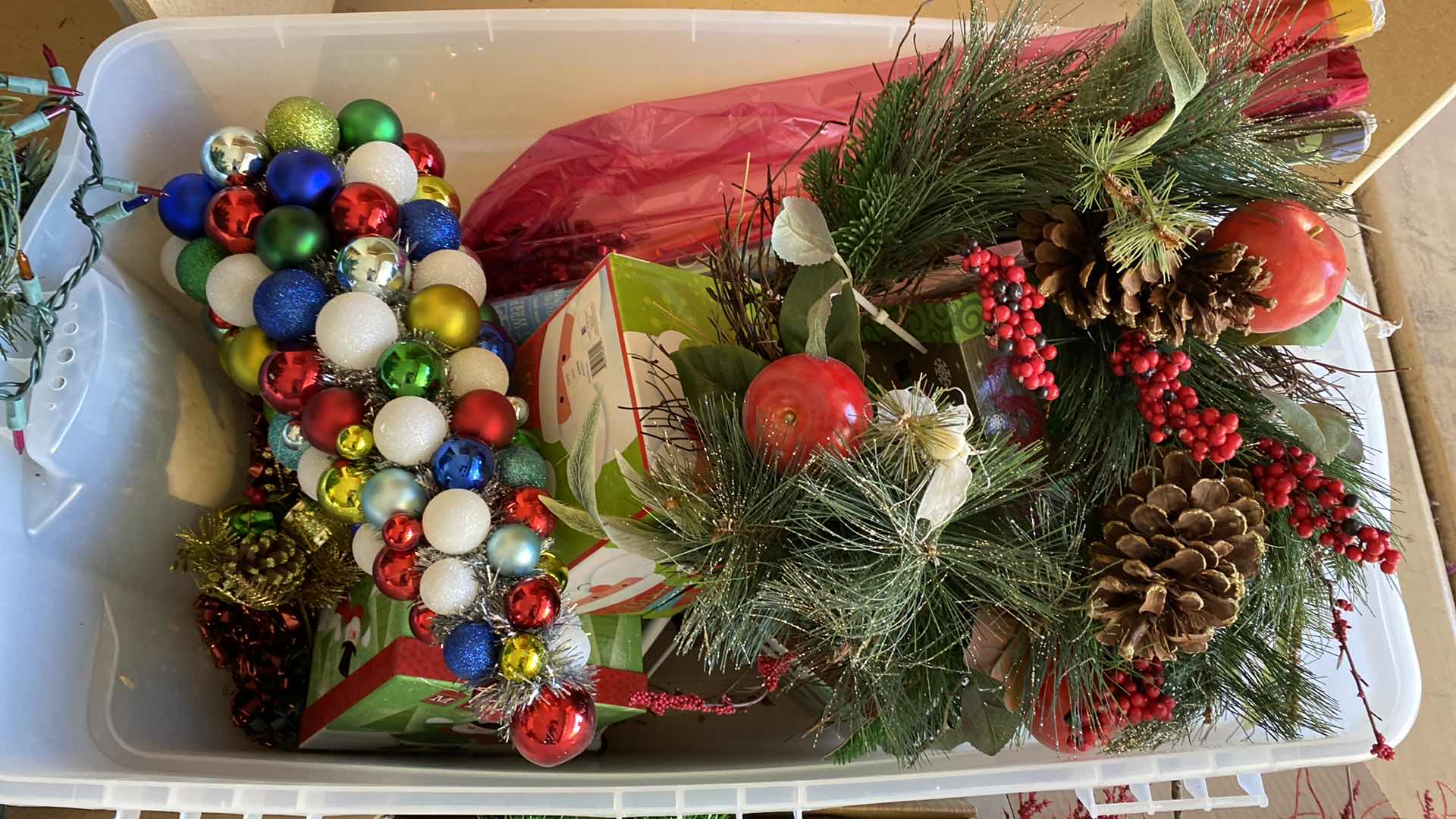 Photo 2 of ASSORTED CHRISTMAS DECOR IN GARAGE CABINET