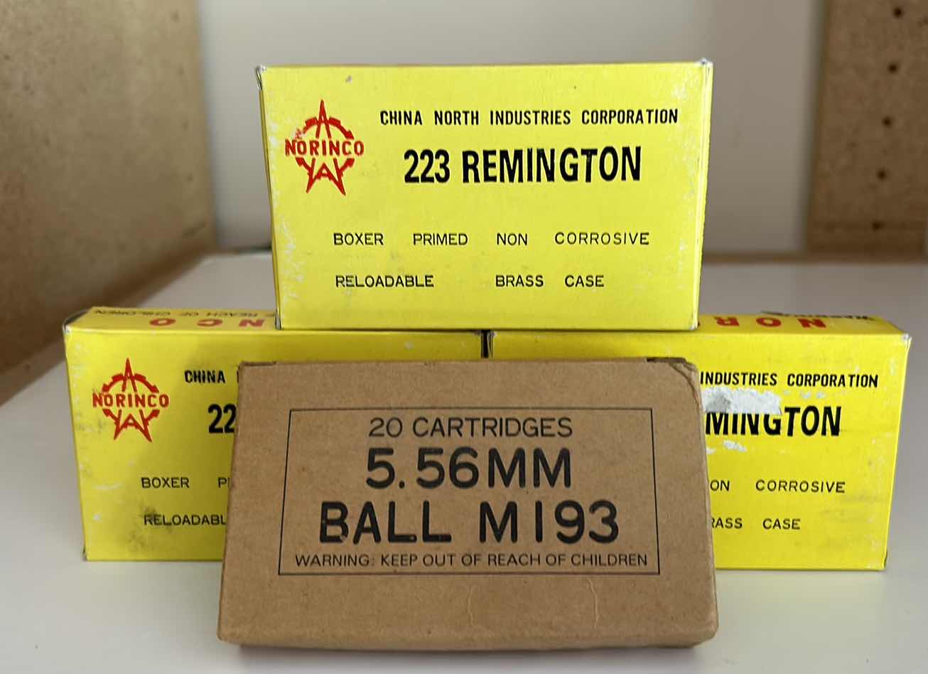 Photo 1 of 3 NEW 223 REMINGTON BULLETS AND 1 REFILLABLE CARTRIDGES