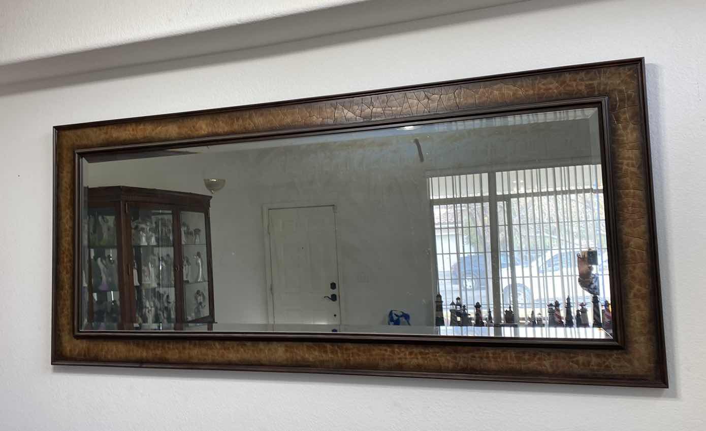 Photo 1 of FRAMED BEVELED WALL MIRROR 75” x 33”