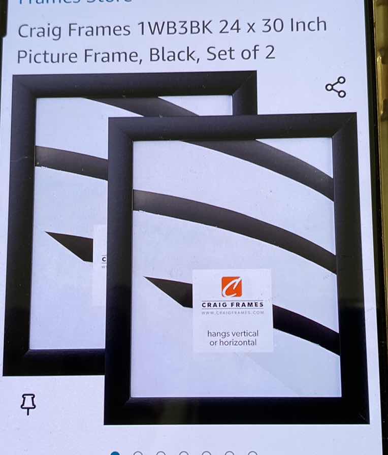 Photo 4 of NEW IN BOX CRAIG FRAMES 2 - BLACK PLEXI 24” X 30”