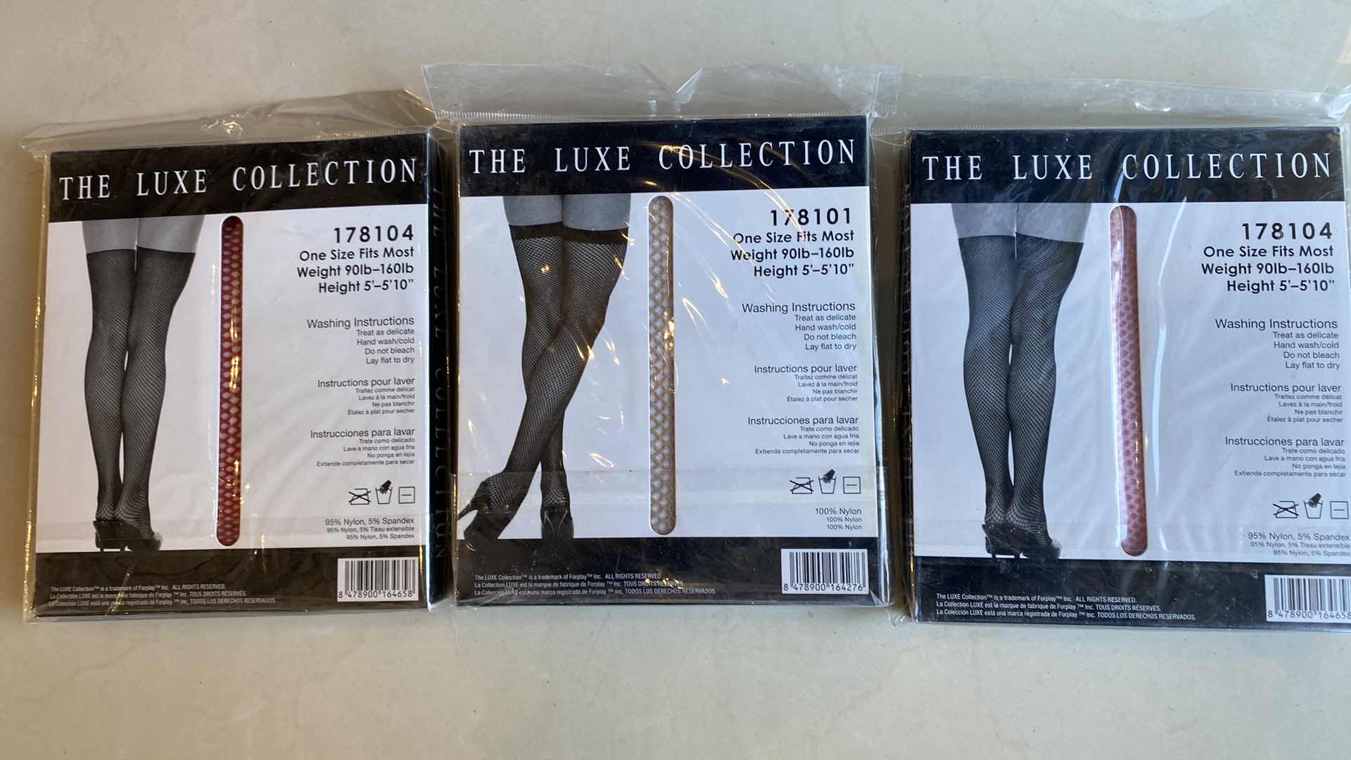 Photo 1 of 3 PAIRS WOMENS ONE SIZE FITS MOST THIGH HIGH HOISERY