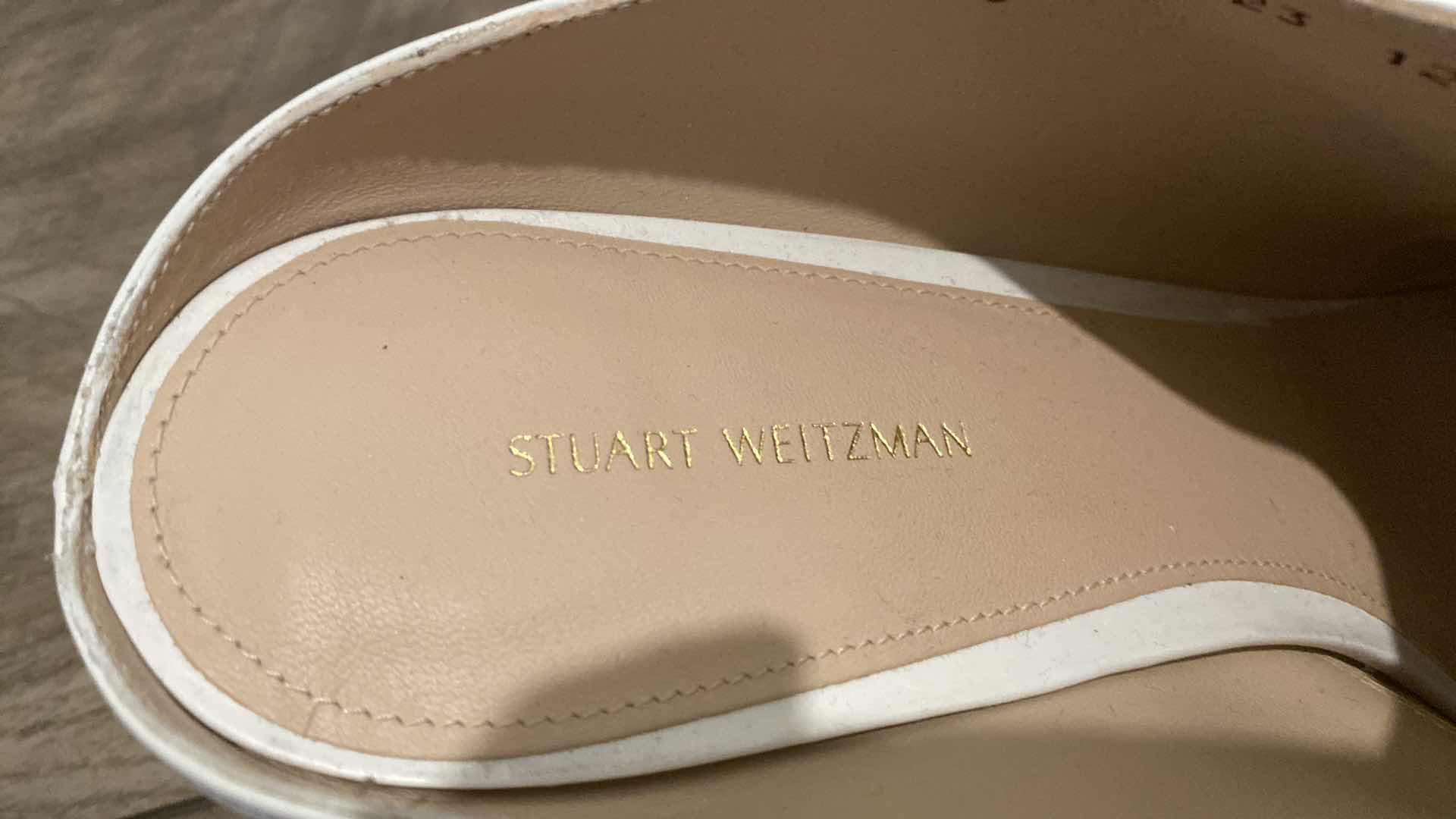 Photo 5 of WOMENS SIZE 12W STUART WEITZMAN MIRA CREAM COLOR MULES