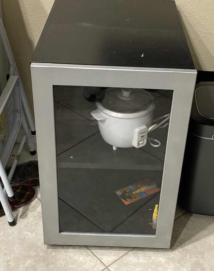 Photo 1 of STORAGE CABINET WITH RICE COOKER 18 1/2” x 23 1/2” H 29”