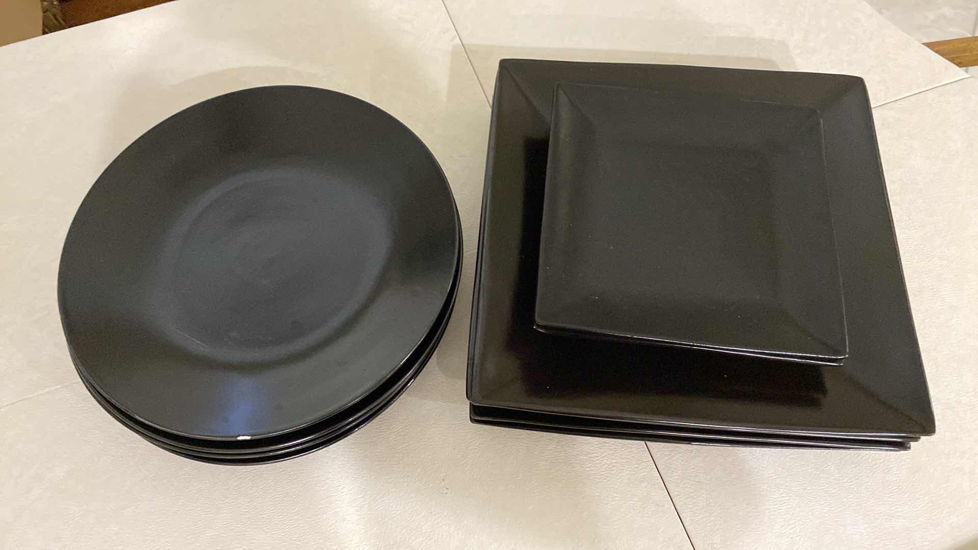 Photo 1 of 10 PIECES BLACK DISHES