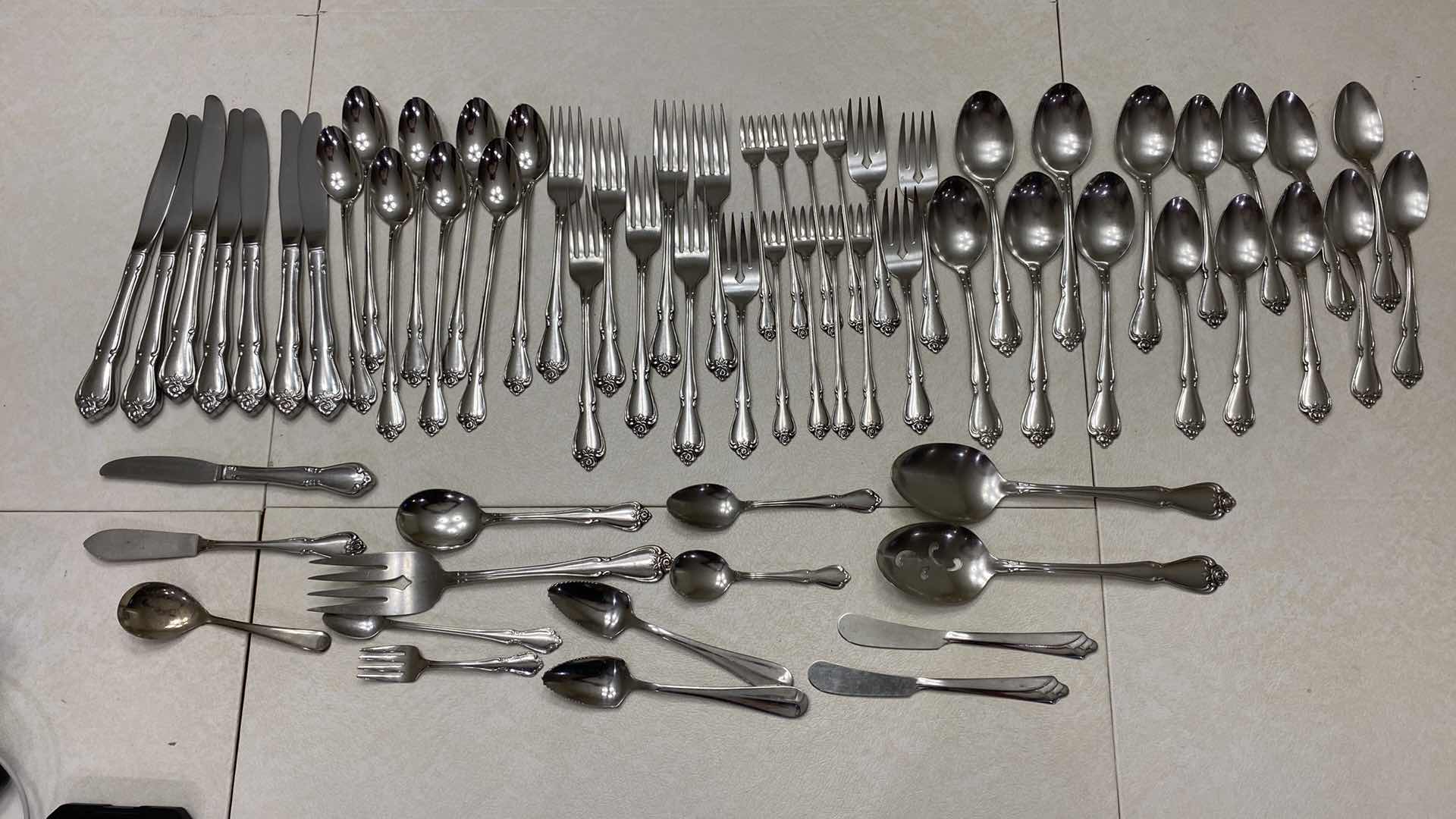 Photo 2 of ROGERS STAINLESS ONEIDA 57 PIECES PLUS MORE