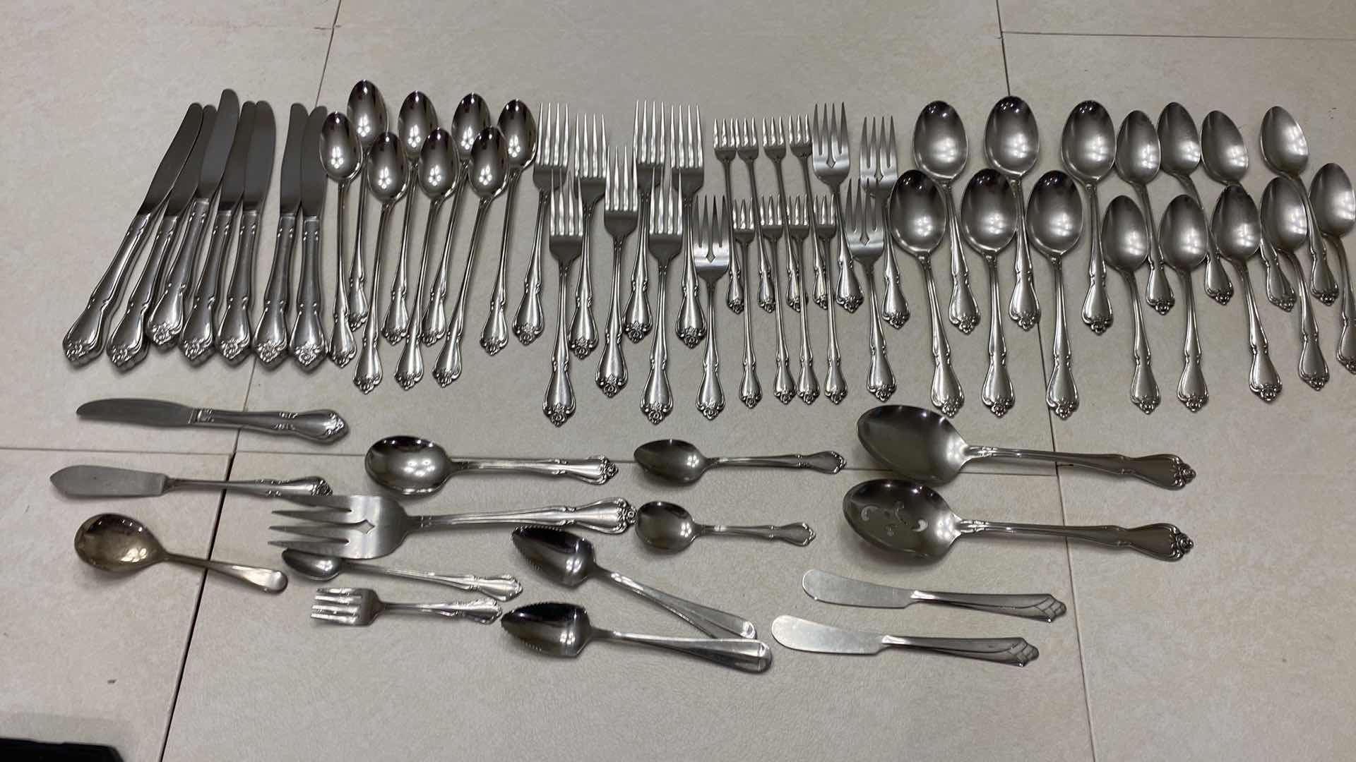 Photo 1 of ROGERS STAINLESS ONEIDA 57 PIECES PLUS MORE