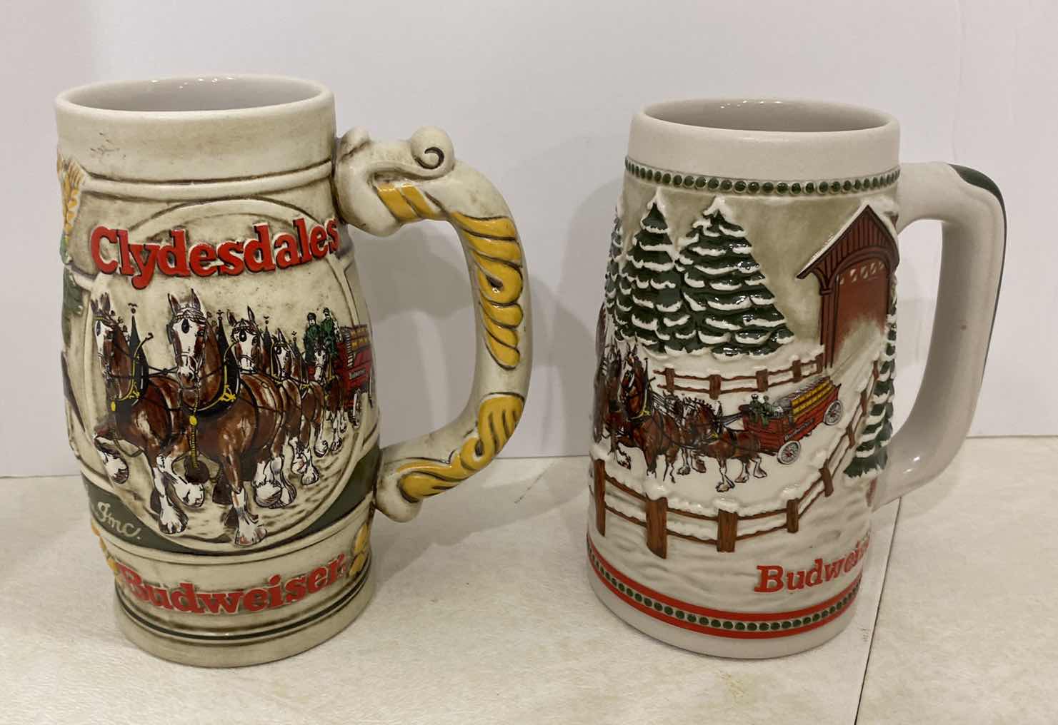 Photo 1 of BUDWEISER CLYDESDALES BEER STEINS